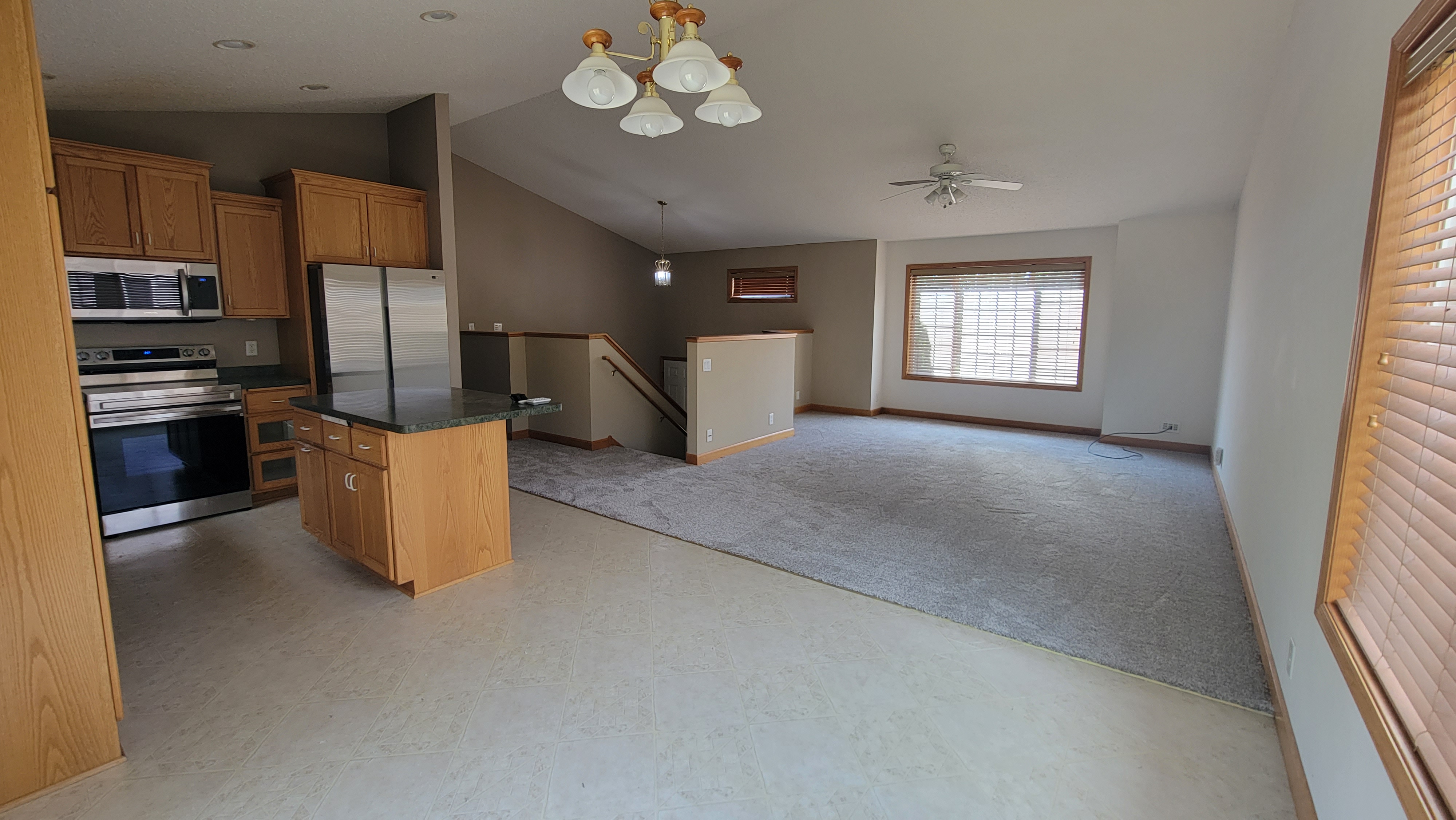 Kitchen and living